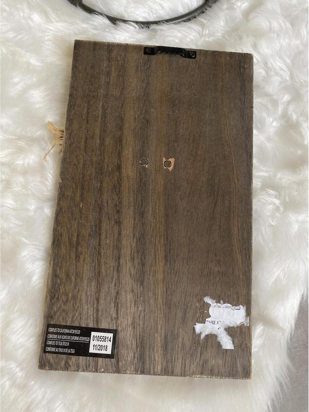 Rustic Wooden Clipboard with Burlap Bow and Metal Clip - Picture 2 of 5
